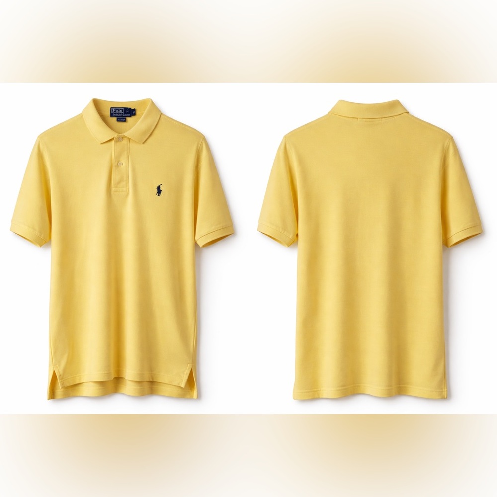 Vintage 90s Polo Ralph Lauren Yellow Polo Shirt - Men's M - Classic Fit